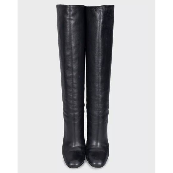 Gucci Studded Leather Block Heel Boots - Size 36.5 - Picture 2 of 5